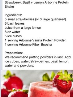 the recipe for strawberry lemonade smoothie is shown