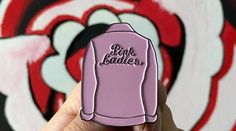 This perfect pin. | 21 Items Every Pink Lady 100% Needs Grease Pink Ladies, Pin Pals, Backpack Pins, Jacket Pins, Bag Pins, Diy Pins, Pin Game, Pink Lady, Cool Pins