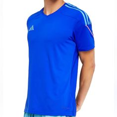 New Adidas Shirt Adidas Blue Sporty Shirt, Sporty Adidas Blue Shirt, Adidas Navy Short Sleeve Tops, Adidas Blue Short Sleeve T-shirt, Blue Moisture-wicking Short Sleeve Shirt, Basketball Tank Tops, Adidas Tshirt, Mens Workout, Adidas Jersey