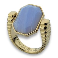 NOTE: This product includes 1 gold ViaDeco ring band plus 1 gold Octangle Crystal Element. Want to see these in silver? Check them out here! Don't forget to check out our other Octangle Crystal Elements! Fidget Rings, Ring Sizer, Blue Lace Agate, Lace Agate, Ring Band, Blue Rings, Blue Lace, Rose Quartz, Moonstone