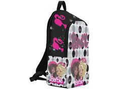 Tote around your essentials in style back to school with this Barbie Backpack! Show off your Barbie love with this adorable bag, featuring a black, pink and grey color scheme just perfect for Barbie fans! • Made of 1200D nylon, durable and lightweight. • One main zipper compartment with large opening and one inner pocket. • One front pocket and one back zipper laptop compartment. • Black stitch lines on the surface of backpacks. • Perfect for holding a laptop and many books. • Padded back panel Boys Backpack, Cartoon Backpack, Grey Backpacks, Kids' Bag, Toddler Backpack, Childrens Backpacks, School Bags For Girls, Boys Backpacks, Rose Rouge