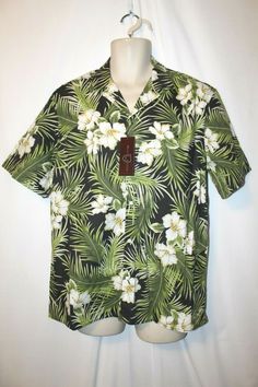 mens black brown 1826 button front shirt.  tropical print.  58% cotton/ 42% polyester. new with tag.   we ship daily. thanks for looking. arm pit to pit: 23 sleeve: NA neck to bottom of waist: 29 Black Hawaiian Shirt With Button Closure For Summer, Black Hawaiian Shirt For Spring, Black Cotton Short Sleeve Shirt For Vacation, Black Button-up Hawaiian Shirt For Beach, Fitted Black Hawaiian Shirt With Short Sleeves, Black Shirt With Tropical Print For Spring, Black Tropical Print Shirt For Spring, Brown Short Sleeve Hawaiian Shirt, Fitted Black Printed Hawaiian Shirt