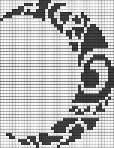 a black and white cross stitch pattern with an image of a man's face