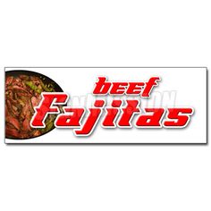 the logo for beef fajitas