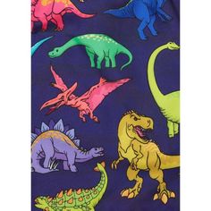 the dinosaurs are all different colors on this purple background, and they appear to be very colorful