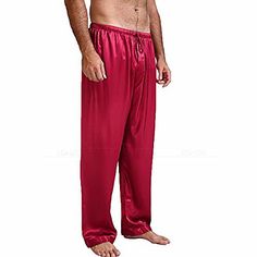 Nachtwäsche Stil:Schlafanzüge,Pyjamas; Funktion:Leicht; Kotierung:10/14/2021 Men's Sleepwear & Loungewear, Pyjamas Pants, Mens Silk Pajamas, Satin Pajama Pants, Silk Pajama Pants, Pajamas Pants, Luxury Sleepwear, Pyjama Satin, Loose Fitting Pants