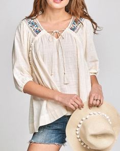 Womens Western Tops, Night Out Looks, Satin Tops, Casual Cotton Top, Designer Summer Dresses, Embroidered Cotton Top, Low Cost Wedding, Peasant Shirt, Fashion Terms