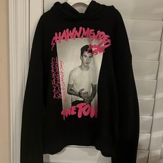 Nwot H&M Divided Black & Pink Shawn Mendez- The Tour Hoodie Size Small Nwot New, Never Worn Pink Band Merch Sweatshirt For Streetwear, Divider, H&m, Black Pink, Sweatshirts Hoodie, Womens Tops, Size Small, Sweatshirts, Women Shopping