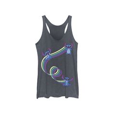 Add a magical touch to your wardrobe with this Disney's Lilo & Stitch Women's Color Ribbons Stitch Tri-Blend Racerback Tank. ©Disney FEATURES Cotton, polyester Sleeveless ScoopneckFABRIC & CARE Cotton, polyester Machine wash Imported Size: X Small. Color: Med Blue. Gender: female. Age Group: kids. Womens Tank Top, Lilo Stitch, Disney Lilo, Cute Swimsuits, Tank Girl, Lilo And Stitch, Racerback Tank Top, Woman Colour, Raw Edge