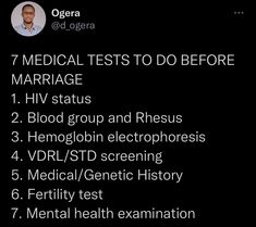 an image of medical tests to do before marriage