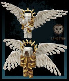 an image of some pixel art that looks like it has wings and is flying through the air