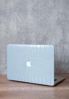 Creamy Blue Crocodile Print Case Macbook Air 11'' | Etsy Macbook Pro Case, Work Study, Macbook Air 11, Crocodile Print, Macbook Pro Retina, Cute Messages, Macbook Pro 15, Apple Logo, Computer Case