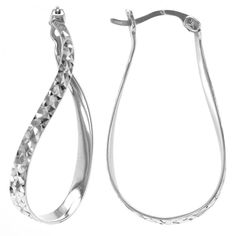 Elevate your ensemble with the versatile beauty of these Judy Crowell Sterling Silver Textured Twist Hoop Earrings. Click on this JEWELRY & WATCHES GUIDE to learn about fit, styles, materials and more! FEATURES Earring dimensions: 33 mm x 19 mm Backings: click-it Metal: sterling silver Plating: rhodium Finish: diamond-cut Packaging: velvety pouch Size: One Size. Gender: female. Age Group: adult. Anniversary Metal Hoop Earrings, Oval Hoop Earrings For Party, Twist Hoop Earrings, Jewelry Earrings Hoops, Diamond Cut, Gender Female, Diamond Cuts, Jewelry Watches, Age Group