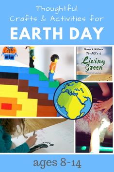 earth day activities for kids with text overlay