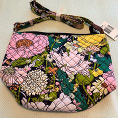 13”W X 10”L With One Outer Pocket Deep Enough For Phone. One Zippered Interior Pocket And Two Additional Pockets. Vera Bradley Bucket Bag, Cross Body Purse, Vera Bradley Bags, Vera Bradley, Purses Crossbody, Cross Body, Crossbody Bag, Bag Lady, Purse