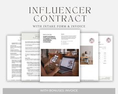 the influencer contact page is open and showing information for customers to use