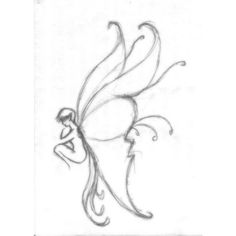 a pencil drawing of a fairy with long hair