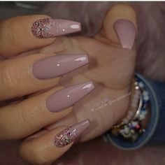 Autumn Glitter Nails, Cool Gel Nail Designs, Pretty Nail Colors, Fancy Nails Designs, Beauty Nails Design, Nails Design With Rhinestones, Classy Acrylic Nails, Instagram Nails