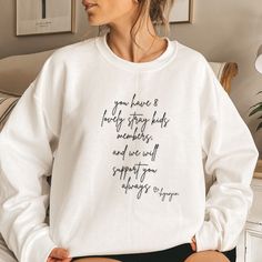 Stray Kids Sweatshirt, Kpop Sweatshirt, Stray Kids Crewneck, Stray Kids Merch, Kpop Merch, Stray Kids Stay, Stray Kids Hyunjin, Lovestay This stray kids sweatshirt has us all on our feels. Stray Kids never fail to let STAY know how loved they are and how thankful SKZ is for them. There are so many quotes SKZ has said to us STAY, but this one is one of our favorites. We hope you love this quote and this crewneck and that when you read this quote it helps you feel a little less alone in the world. Mama T Shirt, Future Mrs, Christian Sweatshirt, Mama Shirts, Oversized Pullover, Labradoodle, Body Positivity, Mom Shirts