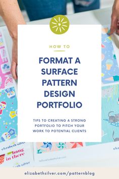 the title for how to format a surface pattern design onto folded paper and cut it out