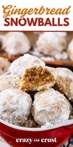 Bring a touch of holiday spice with these Gingerbread Snowballs! These bite-sized treats are packed with molasses, powdered sugar, and warm spices like cinnamon and ginger, making them a wonderful addition to holiday baking recipes and sweet treats to make at home! Gingerbread Snowballs, Treats To Make At Home, Sweet Treats To Make, Snowball Cookie, Simple Holiday Cookie Recipes, Best Holiday Appetizers, Snowball Cookie Recipe, Treats To Make