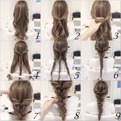 30a7a4bfb8d44 Braided Hair Tutorial, Wedding Hairstyles Tutorial, Really Long Hair, Braid Hairstyle, Hair Tutorials Easy, Short Hairstyle