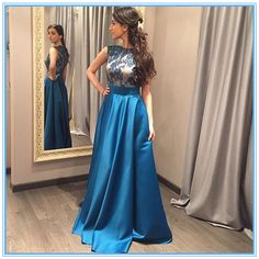 evening dress#prom dress#evening dress long#lace prom dress#A-line evening dress Dark Blue Prom Dresses, Blue Prom Gown, Gaun Koktail, High Neck Prom Dress, Navy Prom Dresses, Evening Dress Long, Prom Dresses Elegant, Princess Prom Dresses, Prom Dresses Long Lace