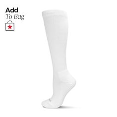 in stock Compression Socks, Knee High, In Store, Buy Online, Cotton Blend, Socks, White