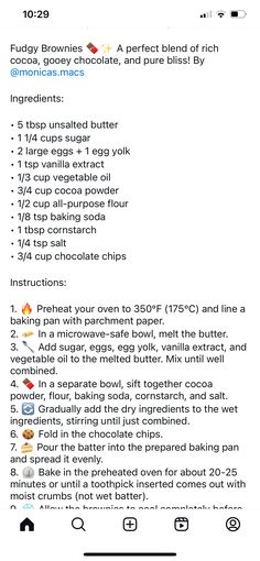 the recipe for chocolate chip cookies is shown in this screenshoto screen shot,