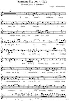 someone like you - adle sheet music for piano with notes and tabulas