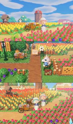 an animal crossing game with farm animals in the background and on the right, there is a