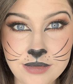 Cat Nose And Whiskers Makeup, Narnia Makeup, Cheetah Party, Cat Halloween Makeup, Kitty Makeup, Fox Costume, Halloween Makeup Diy