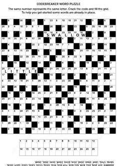 the crossword puzzle is shown in black and white, with numbers on each side