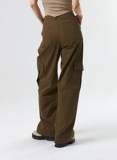 Diagonal Waist Cargo Pants IS322 - Acubi style | LEWKIN Relaxed Fit Wide-leg Utility Cargo Pants, Trendy Full-length Khaki Cargo Pants, Trendy Full Length Khaki Cargo Pants, Trendy Full-length Cargo Pants With Patch Pockets, Khaki Wide-leg Cargo Jeans, Relaxed Fit Straight Cargo Pants, Full Length Wide Leg Pants With Pockets For Streetwear, Trendy Wide-leg Parachute Pants With Side Pockets, Wide-leg Parachute Pants With Pockets