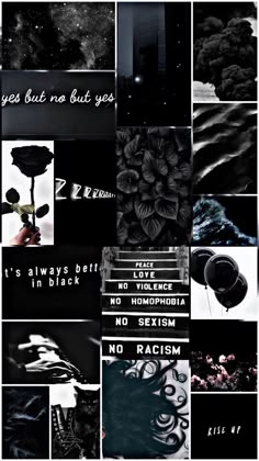 a collage of black and white images