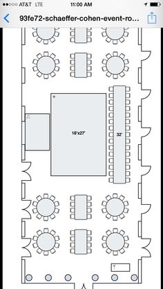 the seating plan for an event is shown in this screenshote screen graber