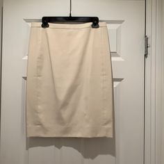 Cream Colored Pencil Skirt. Fully Lined. Never Worn Perfect Condition Cream Mini Skirt For Work, Cream Lined Mini Skirt For Work, Cream Pencil Skirt For Workwear, Cream Lined Skirt For Work, Cream Lined Skirt For Workwear, Cream Lined Skirt Bottoms For Work, Cream Workwear Skirt, Colored Pencil, Colored Pencils