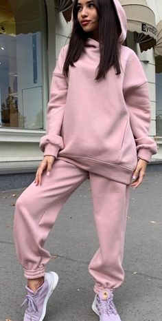 Pink Tracksuit Set Sportswear Outfit. For elegant ladies, teens and women. It is street style and fitted in any outfit. Pink Tracksuit, Sportswear Outfits, Tracksuit Outfit, Long Sleeve Outfits, Set Outfits, Activewear Sets, Tracksuit Set, Women's Sweater, Tracksuit Women