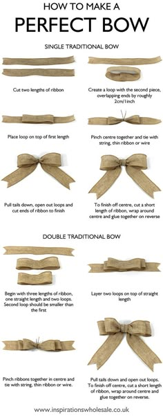 instructions for how to make a perfect bow