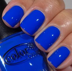 Bright Color Nails, Pedicure Gel, Bright Summer Acrylic Nails, Bright Night, Bright Summer Nails, Blue Nail Polish, Color Nails, Vacation Nails