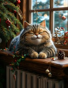 Top Cat, Winter Art, Cat Wallpaper, Winter Time, Christmas Art, Tis The Season, Holiday Fun