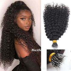 (eBay) Kinky Curly Nano Ring Human Hair extension Microlink Curly I Tip Hair 100Pcs Curly Sew In, Micro Link, Sew In Extensions, Curly Extensions, Curly Weave Hairstyles, Grey Hair Color, Styling Products, Spell Book, Grey Hair