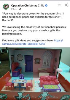 a toy house with furniture and accessories on the inside is shown in an instagram post