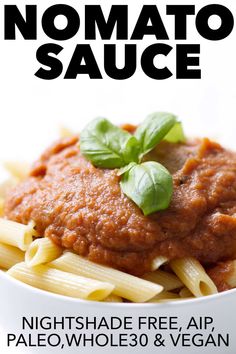 a poster with pasta and sauce on it