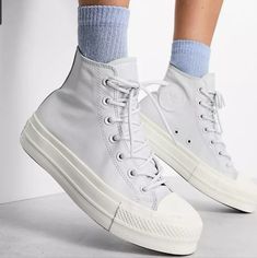 Converse Ctas Lift Hi Top Moonbathe Platform Sneakers New Womens Size 11 Brand New Without Box Textile And Rubber Elevated Sole Lace-Up Closure Platform Converse, Converse White, Hi Top, Womens Converse, Platform Sneakers, Converse Shoes, Platform Shoes, Top Sneakers, Athletic Shoes