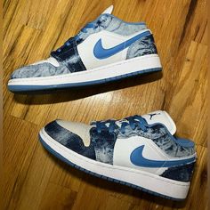 Worn Only A Handful Of Times. Nike Air Jordan 1 Low Gs Washed Denim Size 6y (Fits 7.5w) I Am A 7.5 And These Fit Perfect #Trendy #Streetwear #Jordans #Denim #Jean #Unisex Nike Jordan 1 Low, Nike Air Jordan 1 Low, Trendy Streetwear, Nike Air Jordan 1, Air Jordan 1 Low, Jordan 1 Low, Washed Denim, Air Jordan 1, Denim Jean