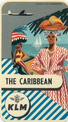 an advertisement for klm's the caribbean