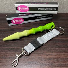 Set Includes: (Lime Green/Gray) Sock It To Me Kubaton Self Defense Tool, Damsel In Defense, New In Box Self Defense Striking Tool. Durable And Lightweight Machined Aluminum No-Slip Grip Contour Dimensions: 1.8 Ounces In Weight 5.33″ X .75″ In Size Breakaway Quick Release Lanyard. Perfect For Attaching To Clothing, Purses, Backpacks Or Other Items To Keep Personal Protection Products Easily Accessible! Features: Keychain Adaptable Quick-Release Buckle Metal Clasp .5 Ounces In Weight 6.5 Inches X Signature Picture Frame, Diy Safety, Damsel In Defense, Safety Keychain, Sock It To Me, Key Holder Wallet, Turtle Keychain, Leather Journal Notebook, Self Defense Tools