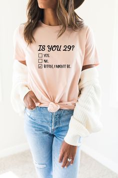 29 Years Old TShirt, 29th Birthday Shirt, 29 Birthday Tee, Twenty Nine Birthday, Sweet 29 Shirt, 29th Birthday Gift, Birthday T-ShirtRS309IKKKOPPPPPPP How to order ? 1) Measure your favorite shirt at home from armpit to armpit then compare it with our size charts. 2) Select your size from the first drop down menu. 3) Select your shirt color. 4) Click on the ''add to cart'' button. Size & Fit ? Please check the product details on listing. You can see the fit bar in the listing picture! T-shirt Ca Modern Tshirt, Fit Bar, 29 Birthday, Country Girl Shirts, Farmer Shirt, Girlfriend Shirts, Texas Shirts, Mechanic Shirts, Faith Shirt