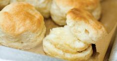 some biscuits that are sitting in a pan